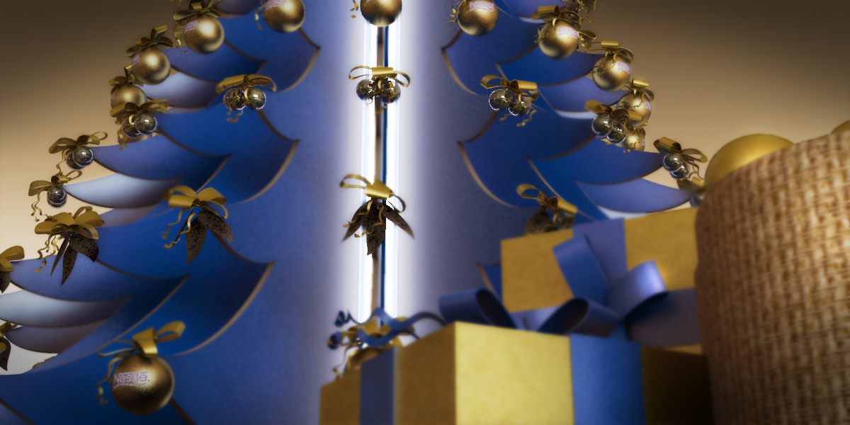 Árvore Natal Nestle: imagem 3D e projeto cenográfico em 2012 - imagem 2