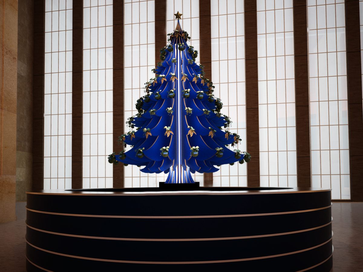 Árvore Natal Nestle: imagem 3D e projeto cenográfico em 2012 - imagem 3