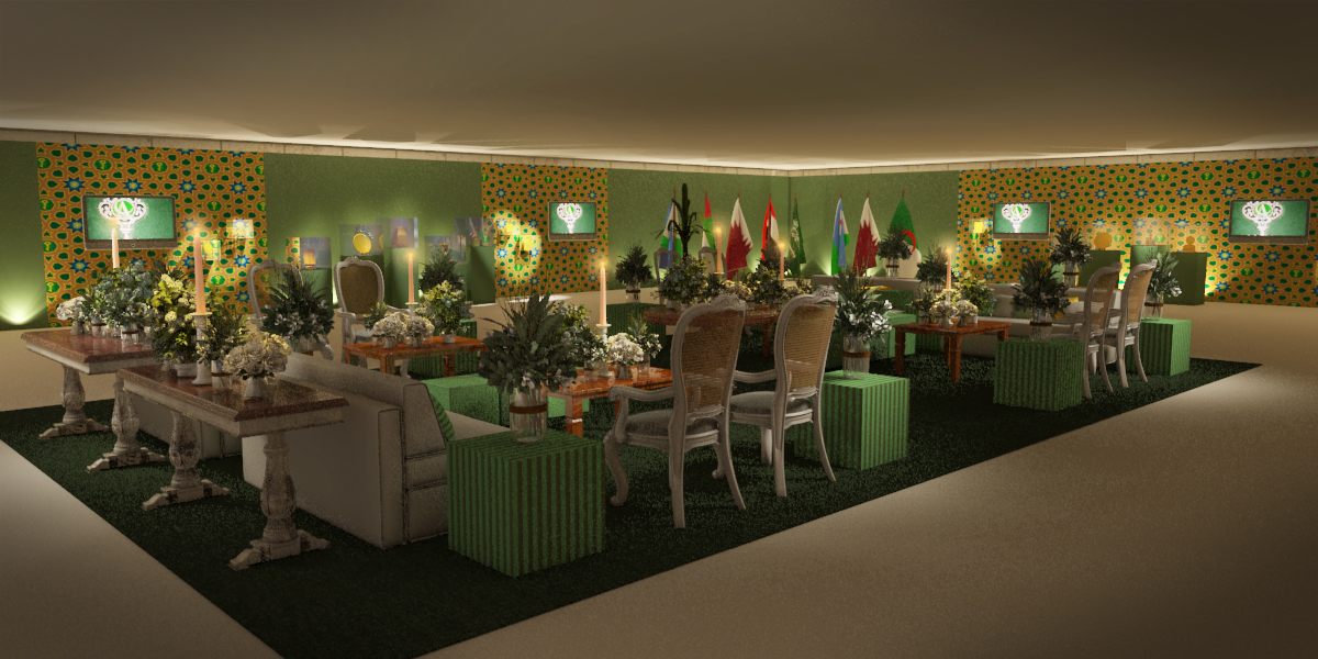 Câmara do Comércio Árabe Brasileiro: imagem 3D e projeto cenográfico em 2012 - imagem 5
