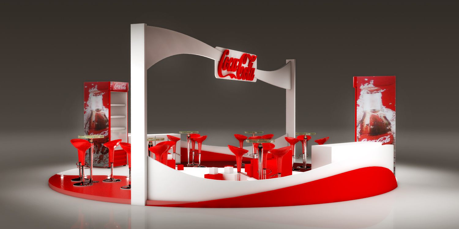 Coca-Cola: estande com presença visual e argumento comercial - imagem 1