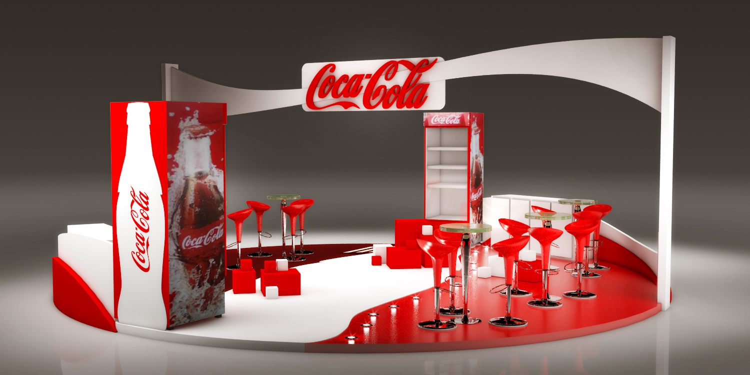 Coca-Cola: estande com presença visual e argumento comercial - imagem 2