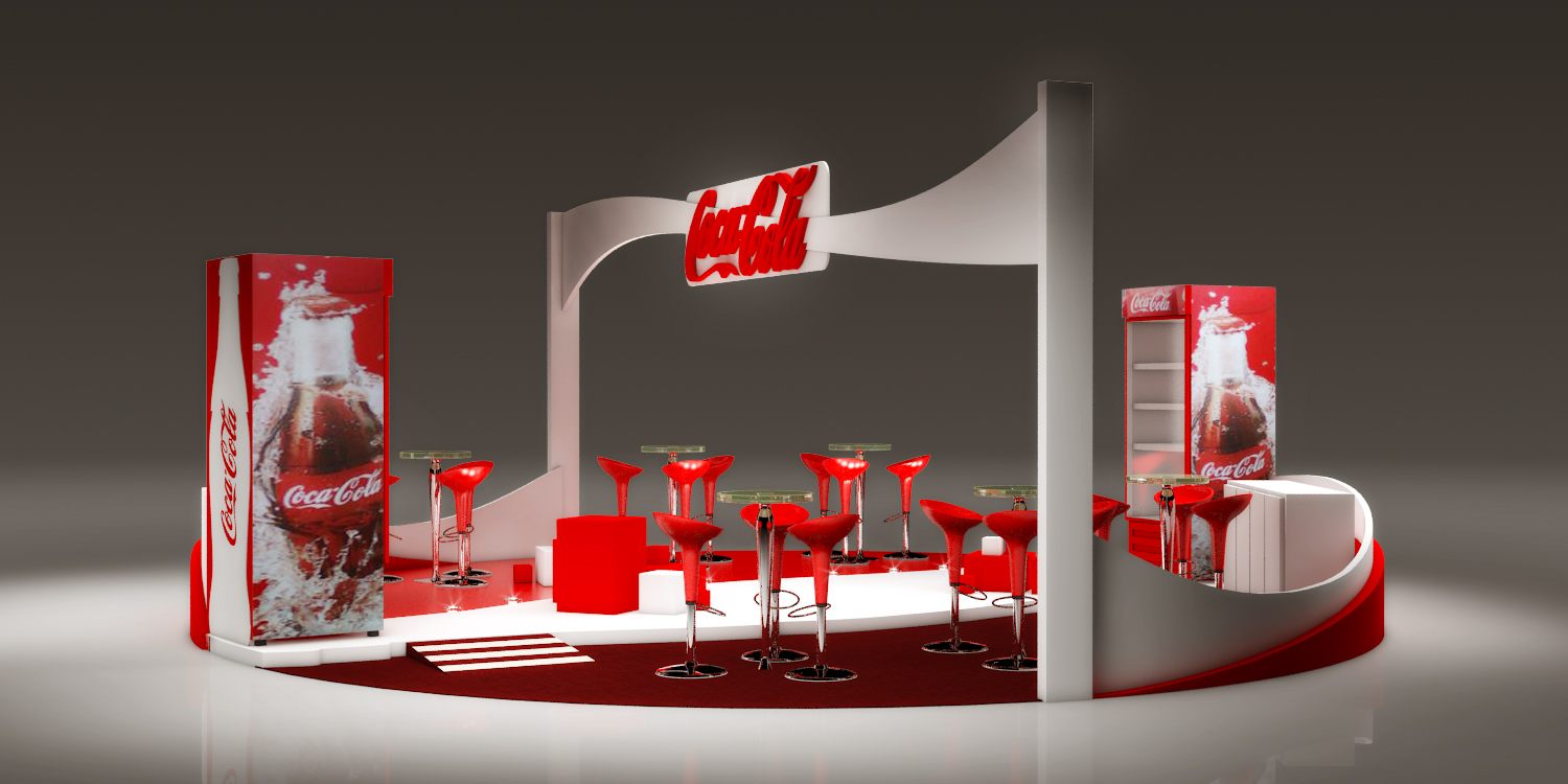 Coca-Cola: estande com presença visual e argumento comercial - imagem 3
