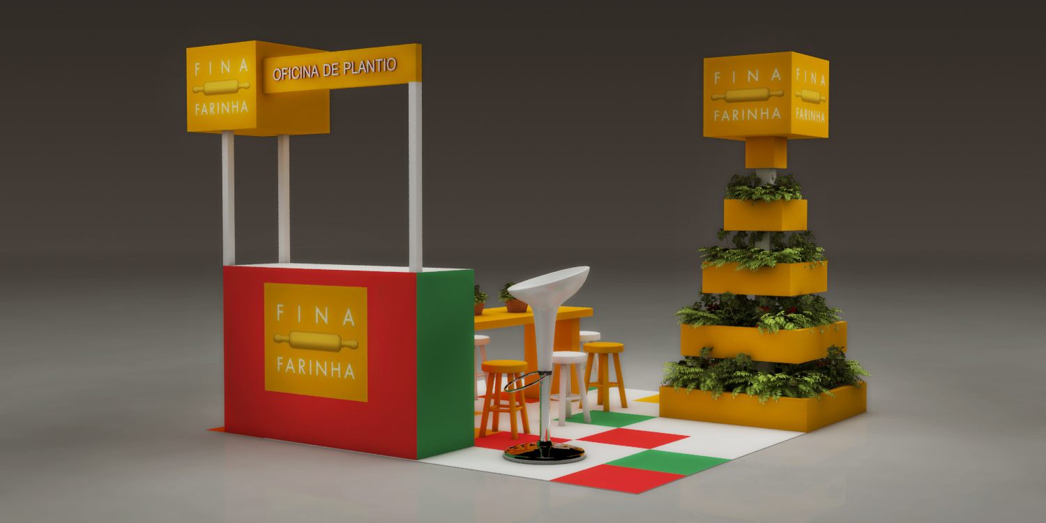 Fina Farinha: arquitetura promocional em render e escala real - imagem 2
