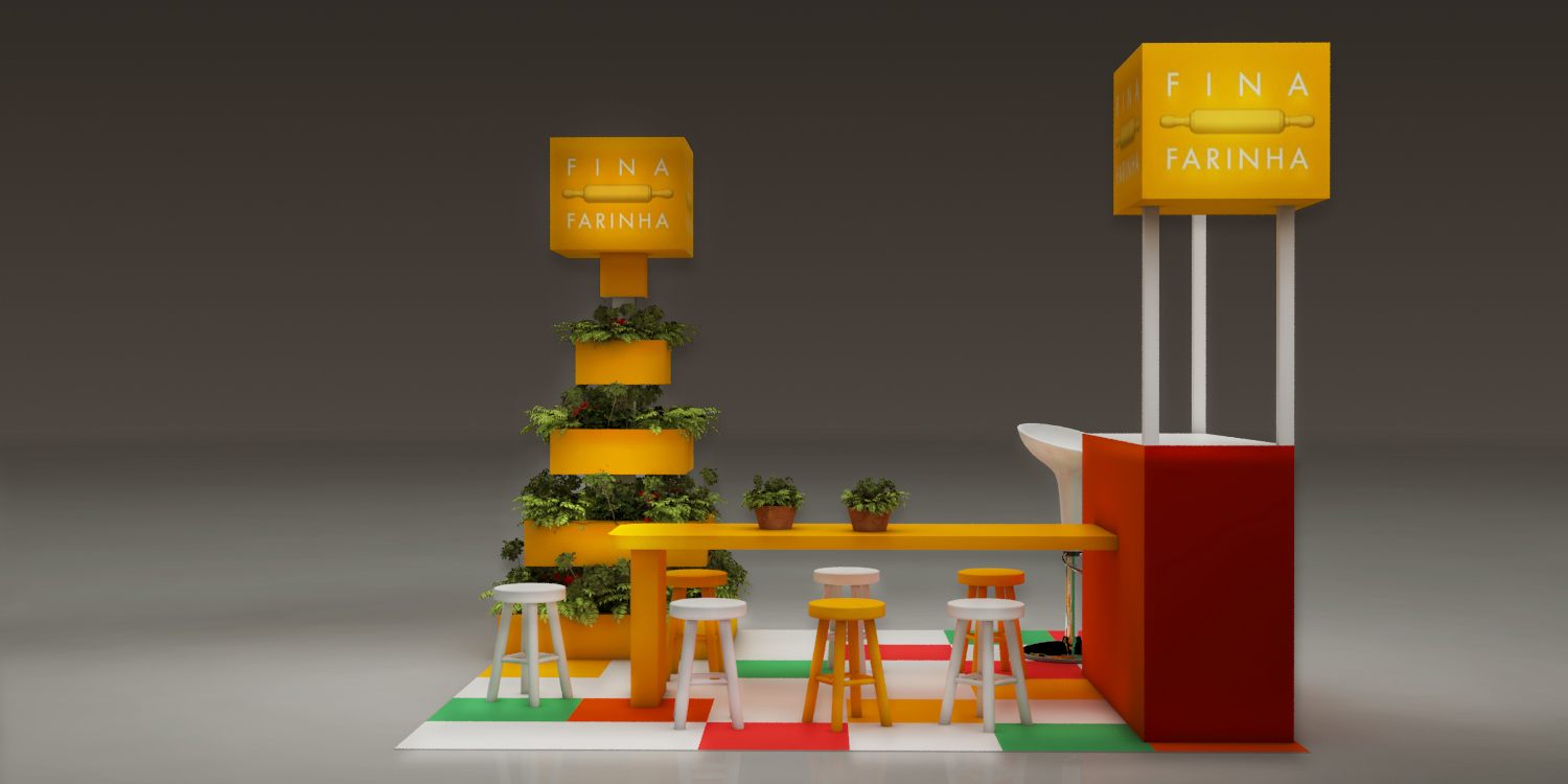 Fina Farinha: arquitetura promocional em render e escala real - imagem 3