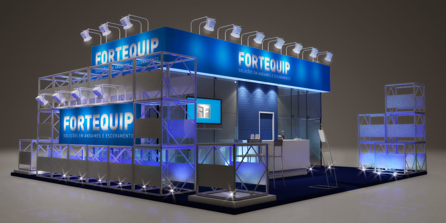 Fortequip: stand de 2012 com leitura clara de marca
