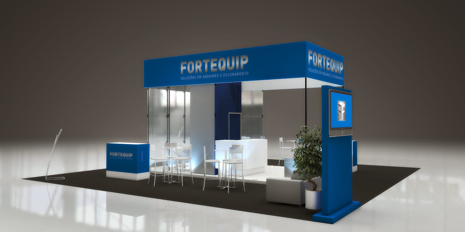 Fortequip: stand de 2012 com leitura clara de marca - imagem 9