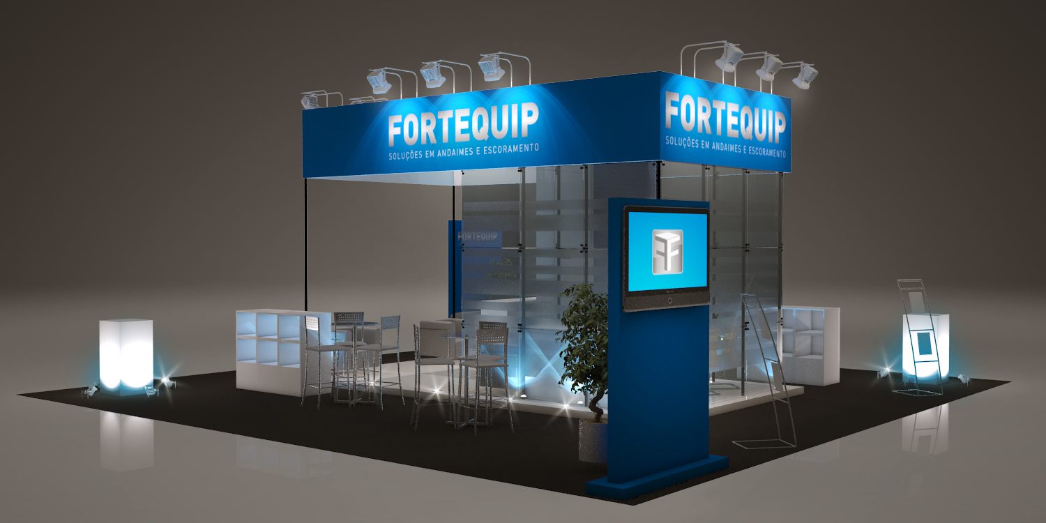Fortequip: stand de 2012 com leitura clara de marca - imagem 12