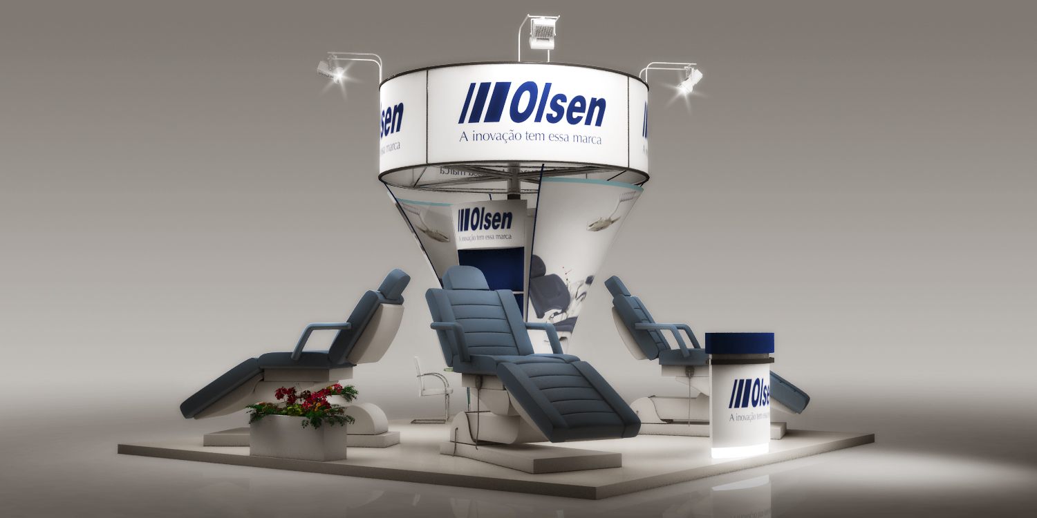Olsen: arquitetura promocional em render e escala real