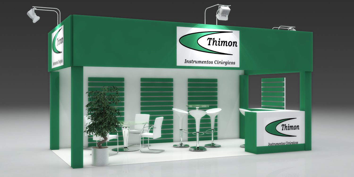 Thimon: estande com presença visual e argumento comercial