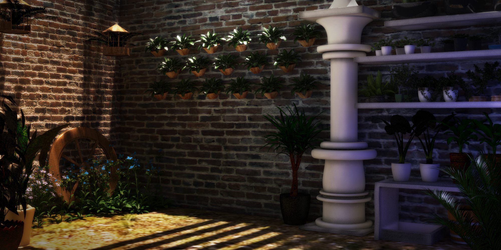 Jardim de Inverno: instalação cenográfica com presença física