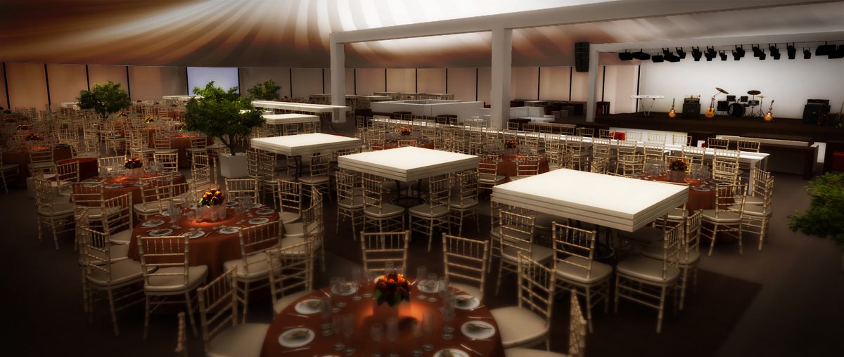 Leilão e Feijoada Brasif: imagem 3D e projeto cenográfico em 2012 - imagem 3