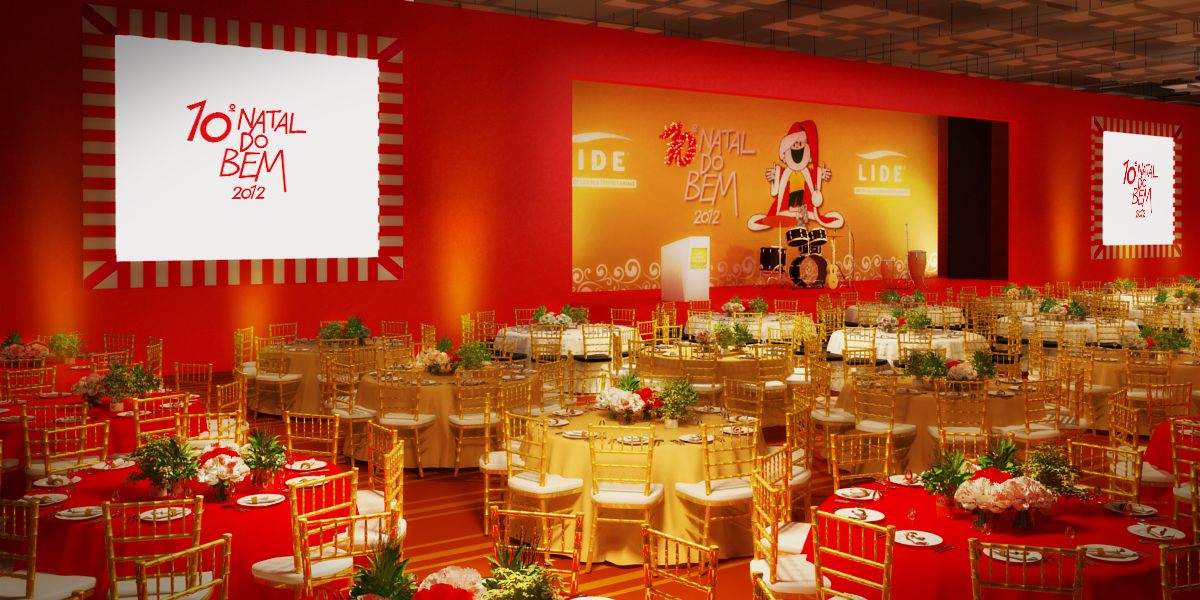 Natal do bem Grupo Dória: imagem 3D e projeto cenográfico em 2012