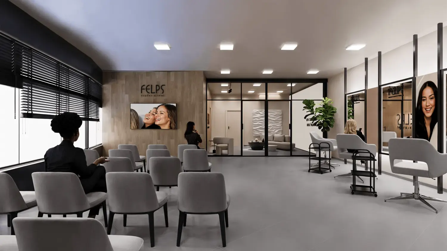 Felps: projeto cenográfico para transformar linha profissional em experiência
