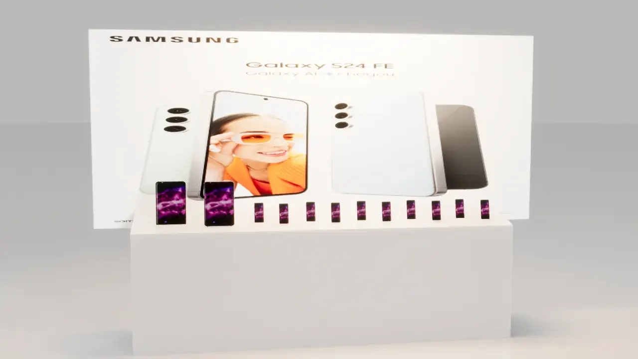 Samsung Galaxy Tab: produto em cena para toque, teste e descoberta