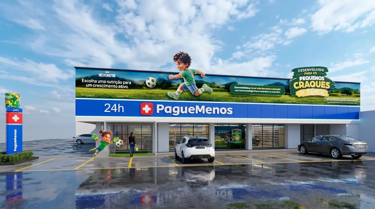 Envelopamento Nestlé: marca aplicada como paisagem de portfólio - imagem 5