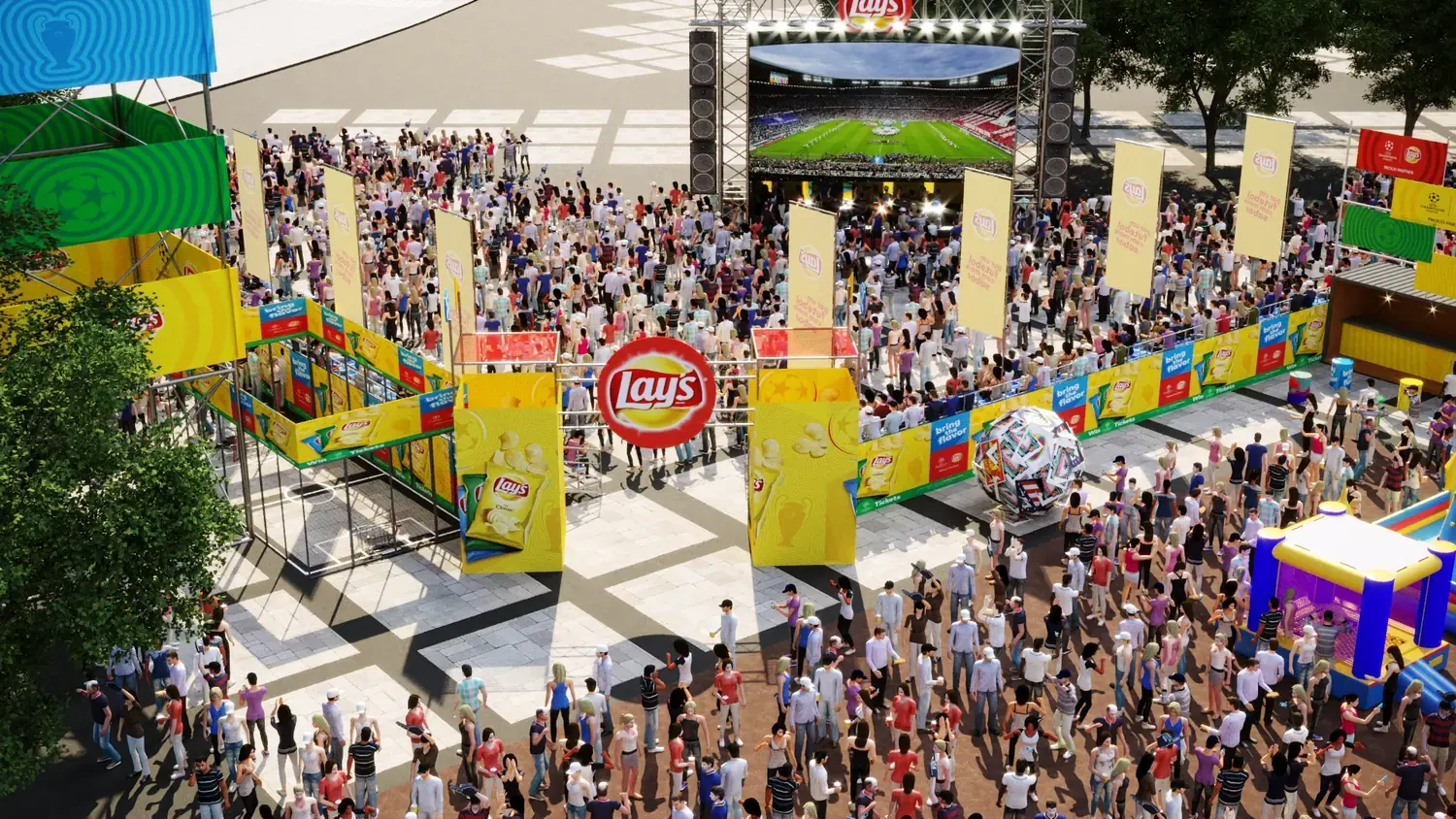 Lay's Champions League: snack, futebol e torcida em experiência de alto alcance