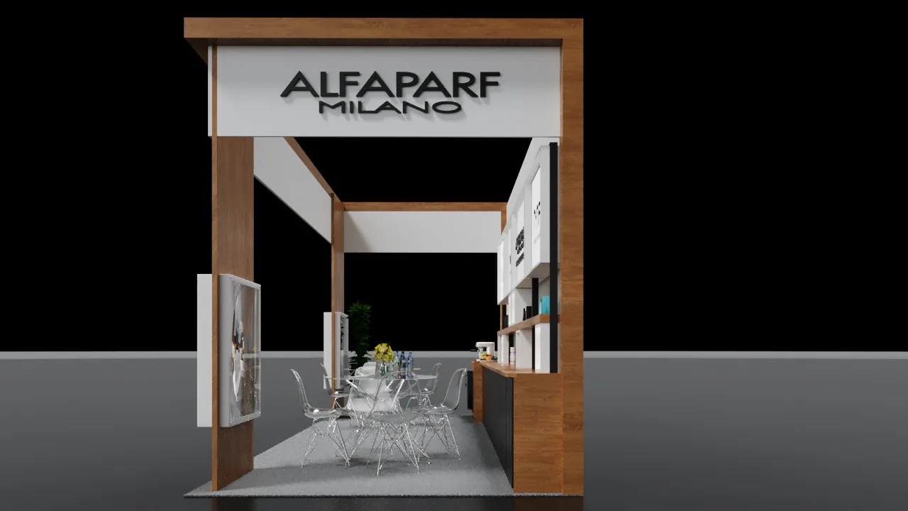 Alfaparf Milano: cor profissional em um estande feito para demonstrar - imagem 3