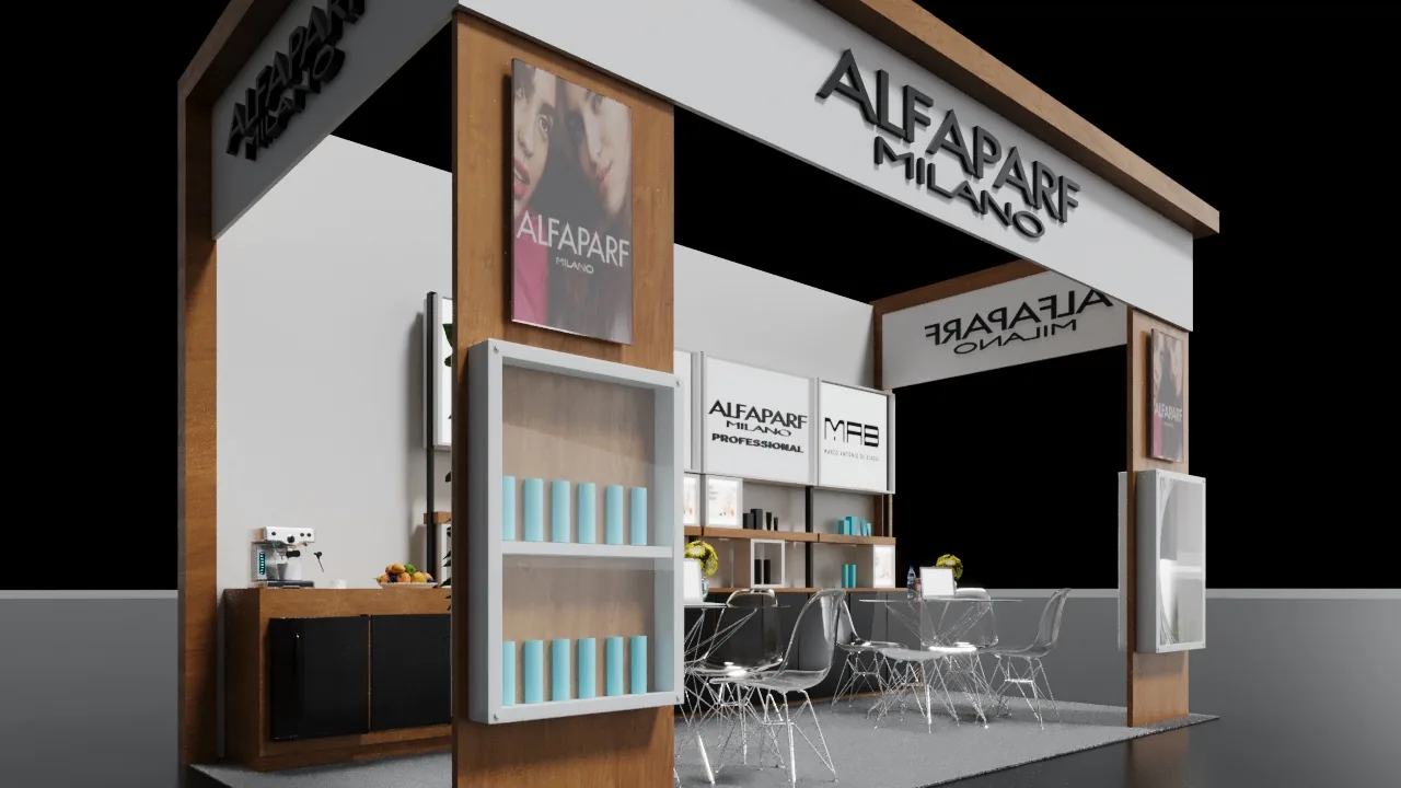 Alfaparf Milano: cor profissional em um estande feito para demonstrar - imagem 5