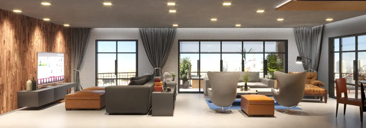Apartamento AF: morada compacta com presença visual