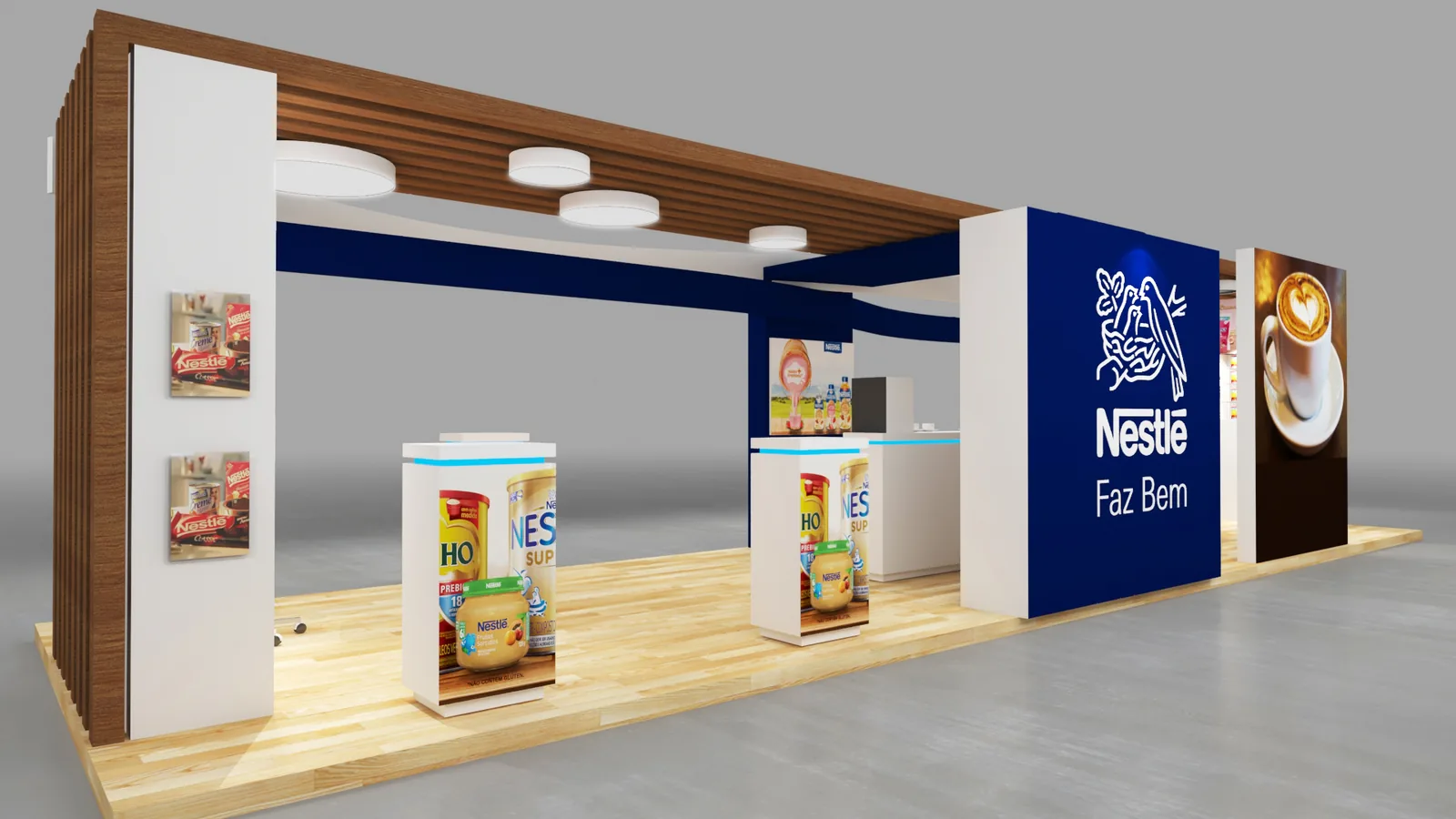 Nestlé: portfólio de alimentos em estande de confiança e desejo