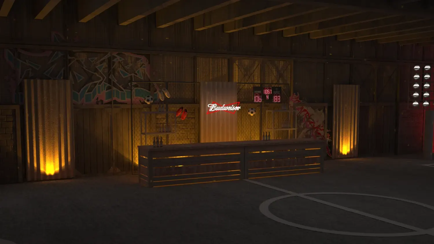 Budweiser Basement Kit: bar, jogo e amizade em uma caixa de cena