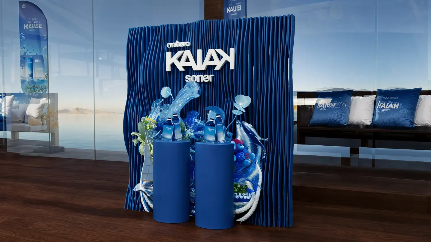 Natura Kaiak: frescor, movimento e água em showroom de fragrância - imagem 1