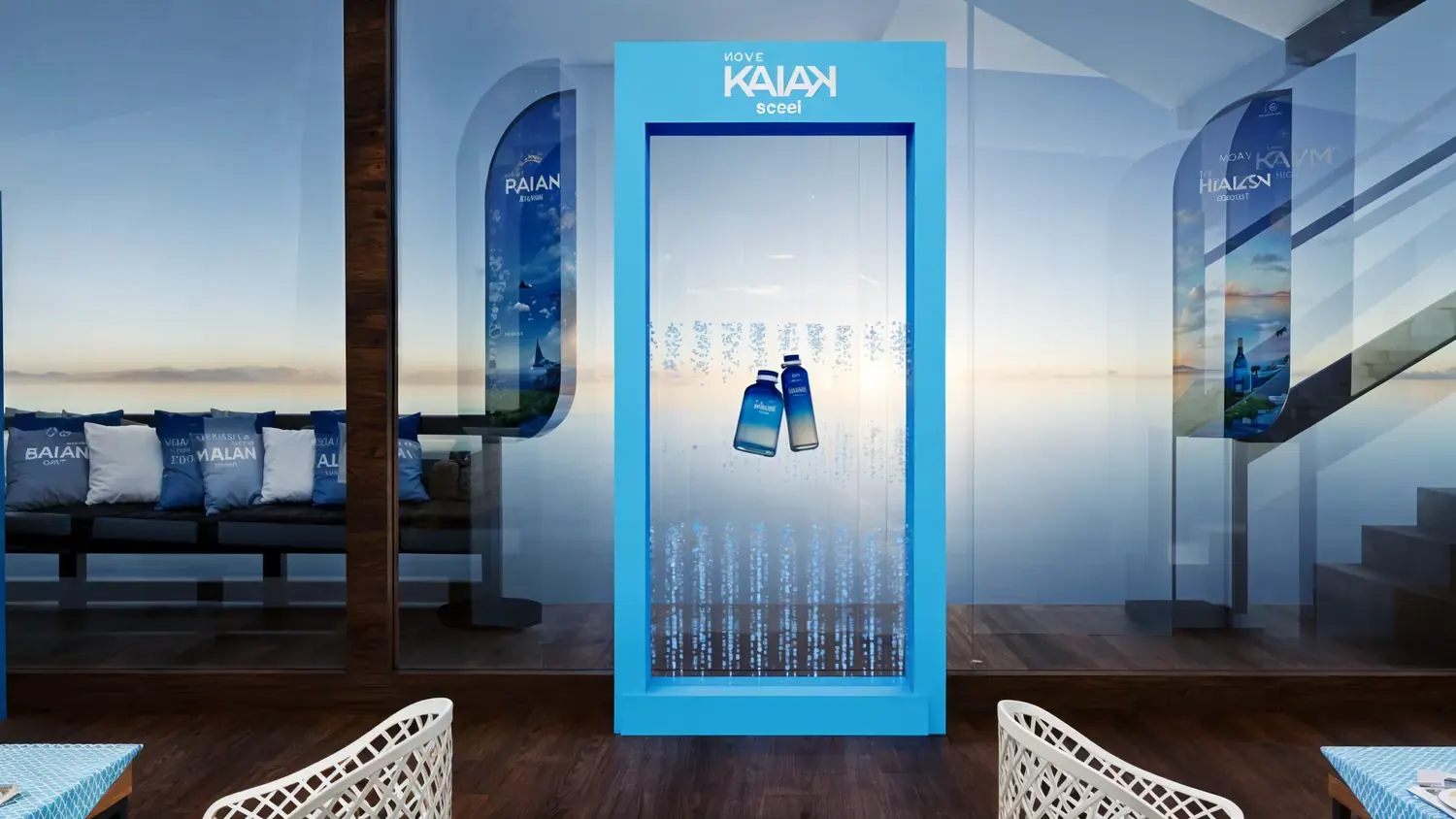 Natura Kaiak: frescor, movimento e água em showroom de fragrância - imagem 4