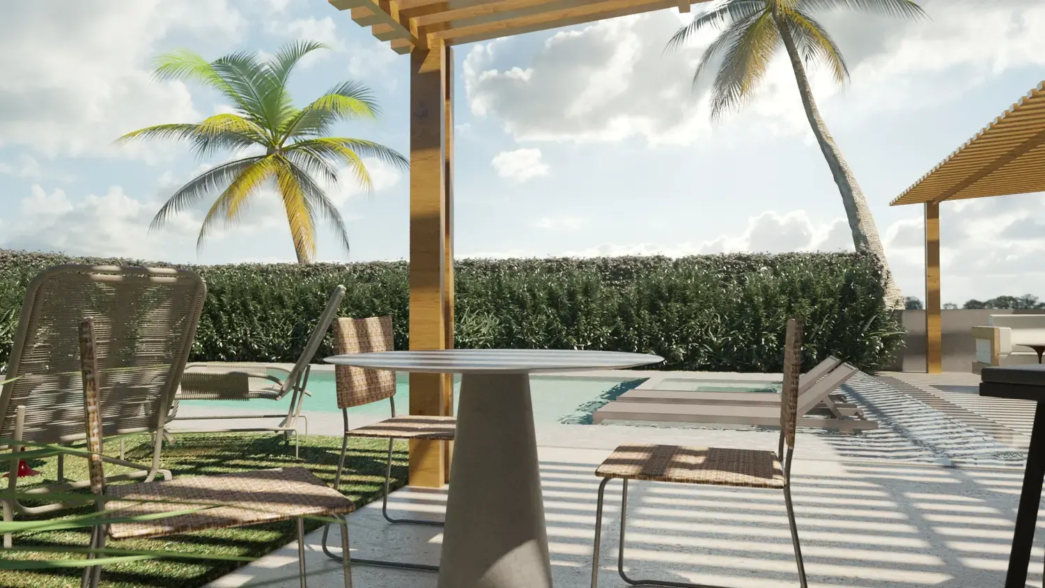 Piscina: lazer residencial com sombra, fogo e permanência - imagem 6