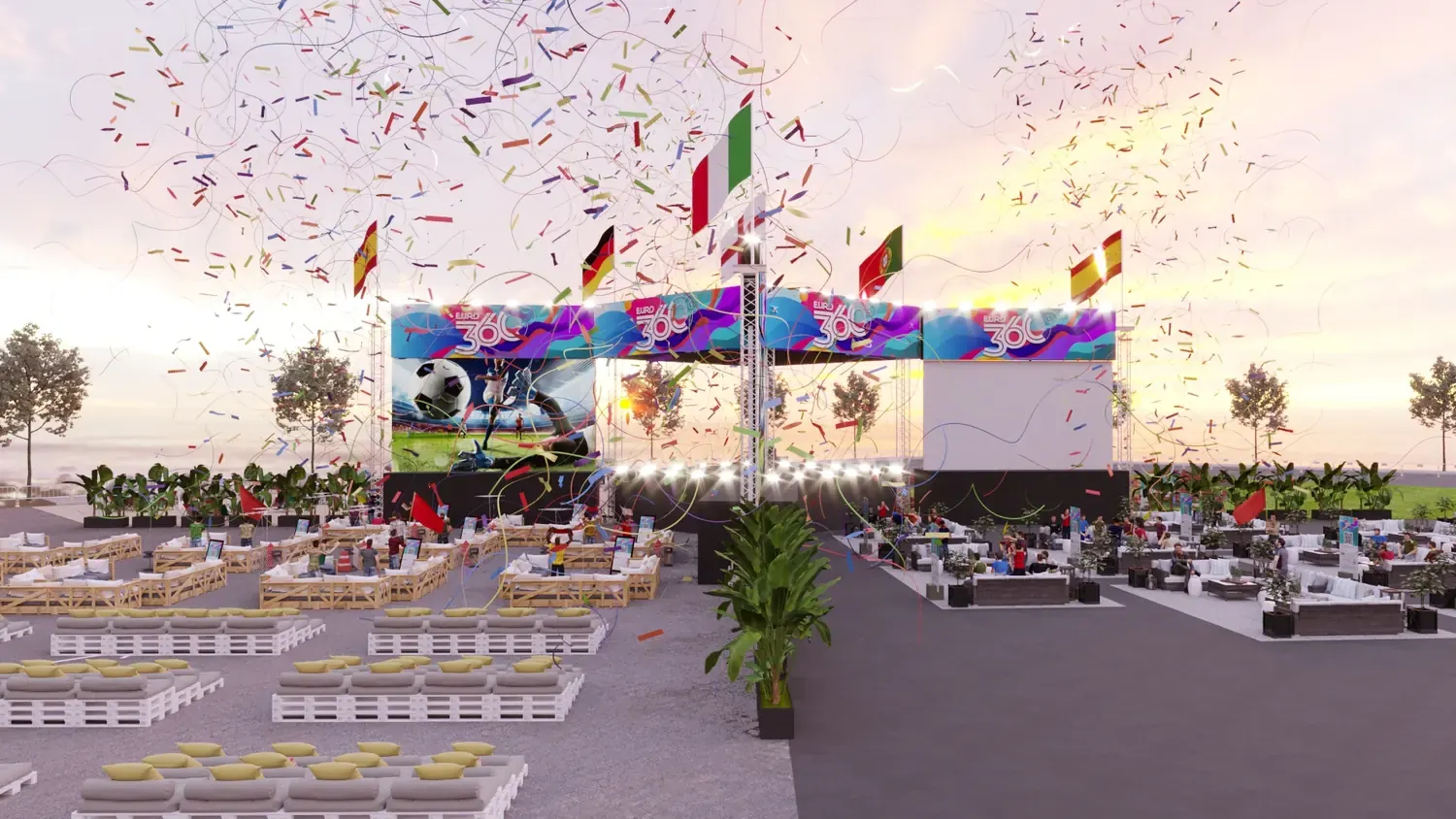 Euro 2020: fan zone de futebol como praça de celebração - imagem 1