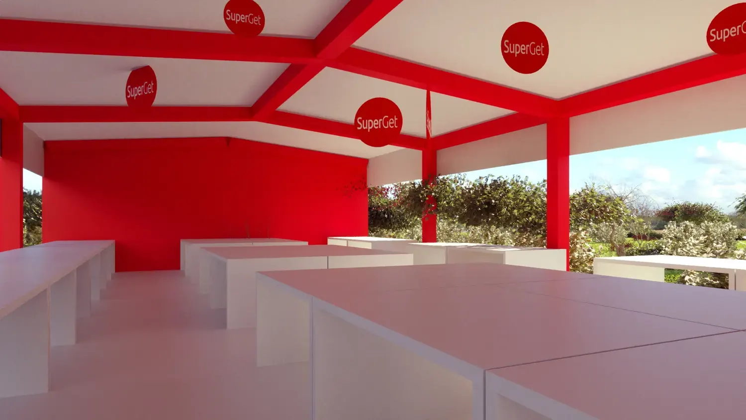 Getnet: pagamentos digitais em estande vermelho de aproximação - imagem 4