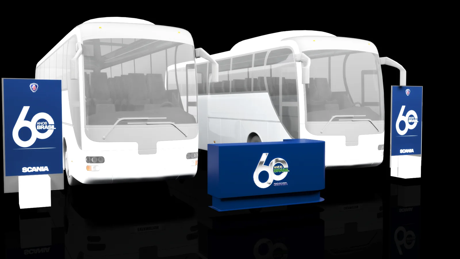 Scania na Transpúblico: estande pensado para fluxo, reunião e veículo - imagem 1