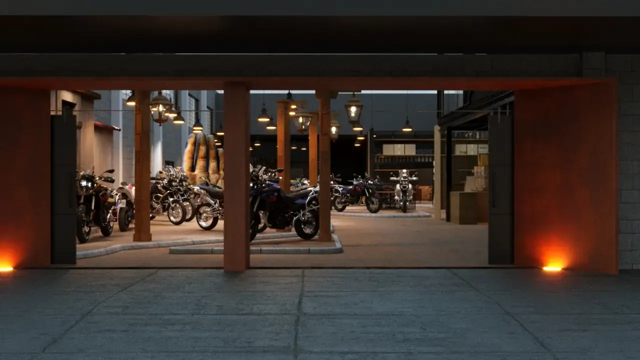 Moto Atacama: aventura sobre duas rodas em showroom noturno