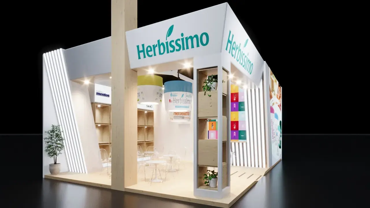 Herbíssimo na APAS: cuidado pessoal em stand claro e comercial - imagem 1