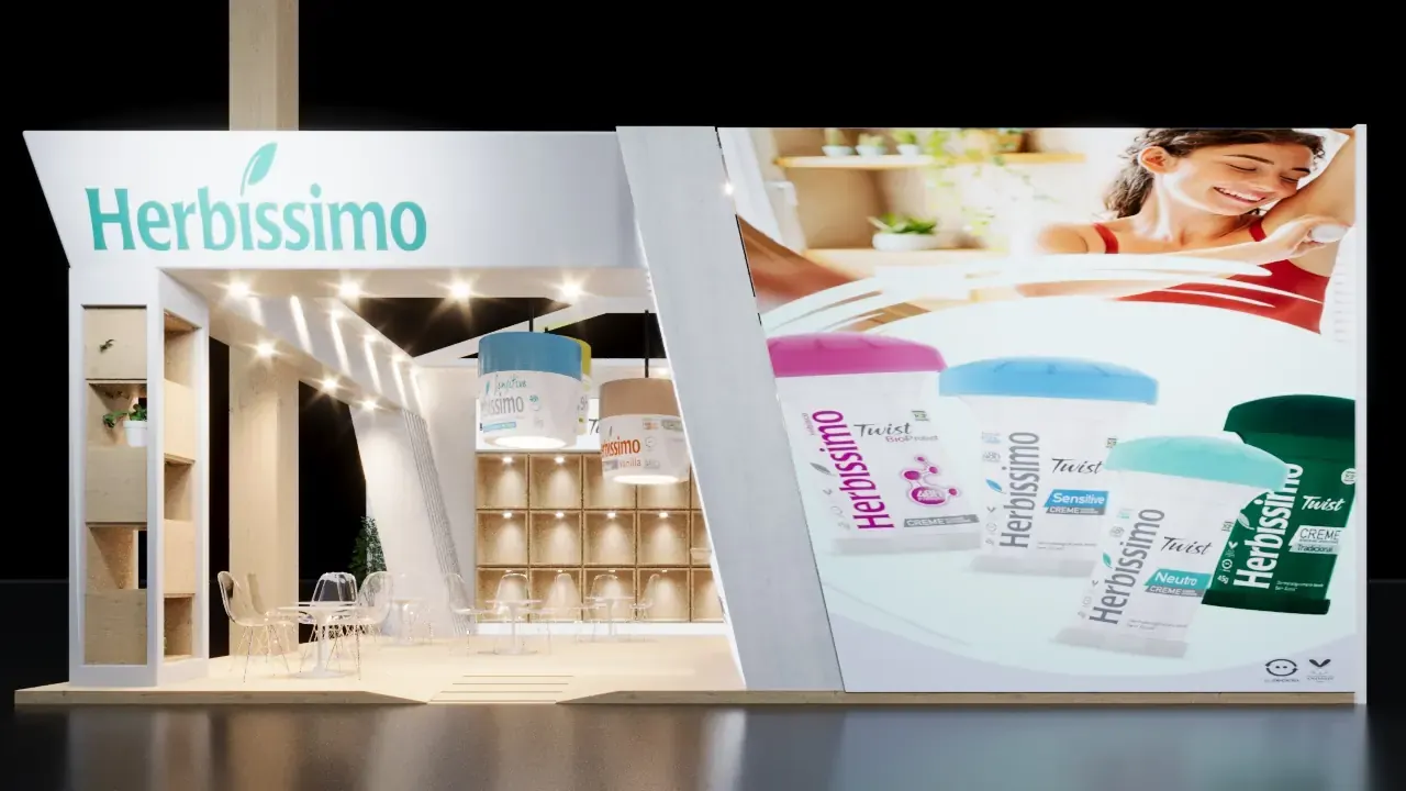 Herbíssimo na APAS: cuidado pessoal em stand claro e comercial - imagem 2