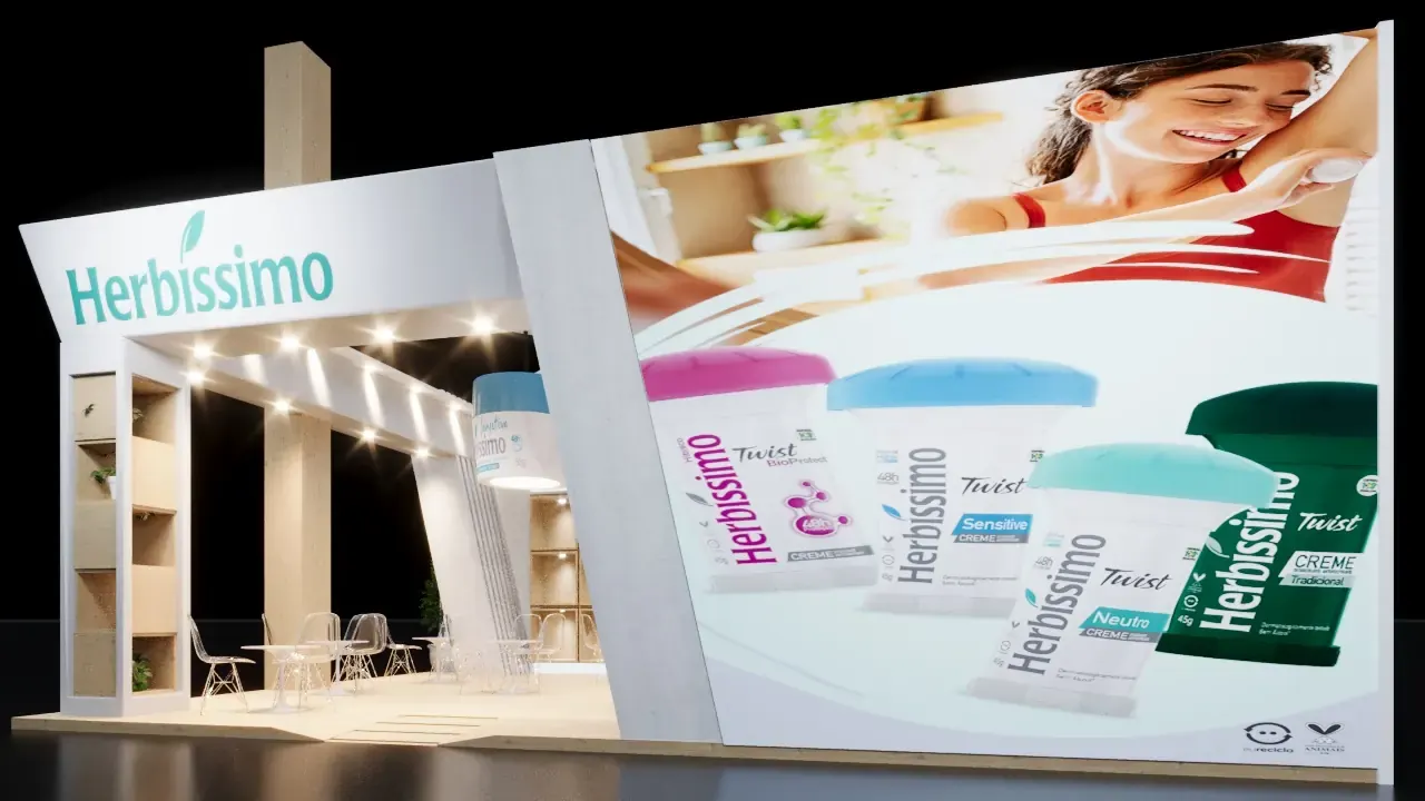 Herbíssimo na APAS: cuidado pessoal em stand claro e comercial - imagem 3