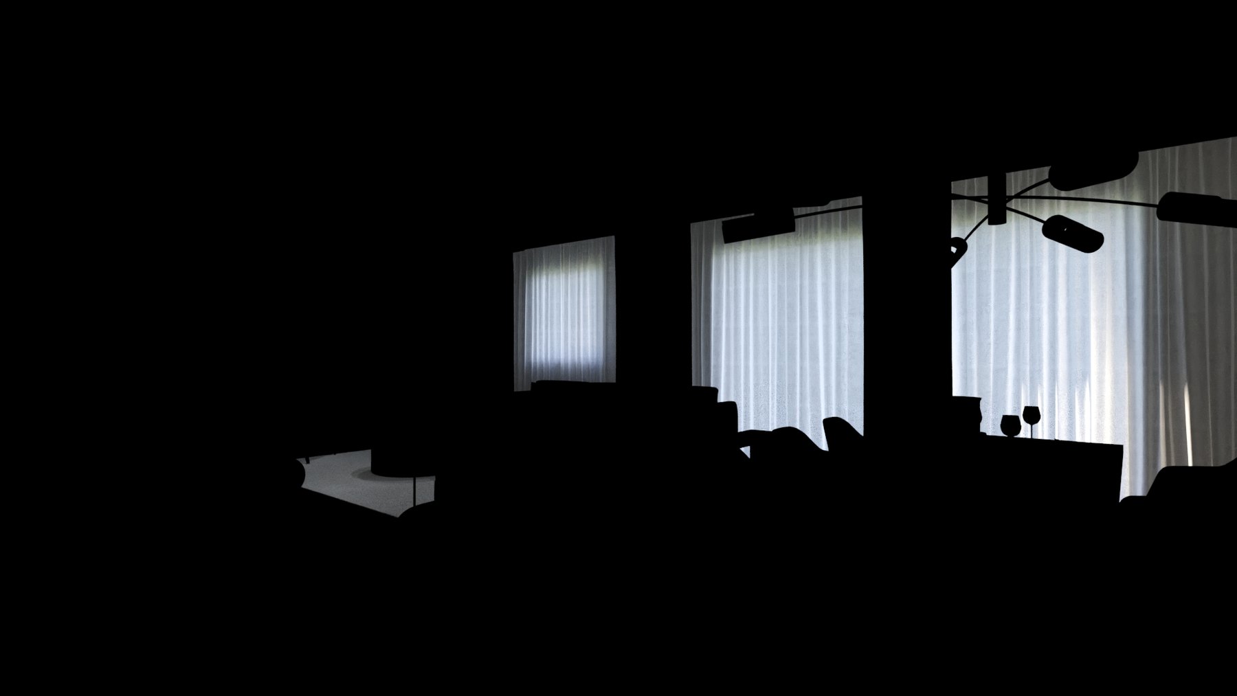 Apartamento: visualização residencial com luz de fim de tarde - imagem 7
