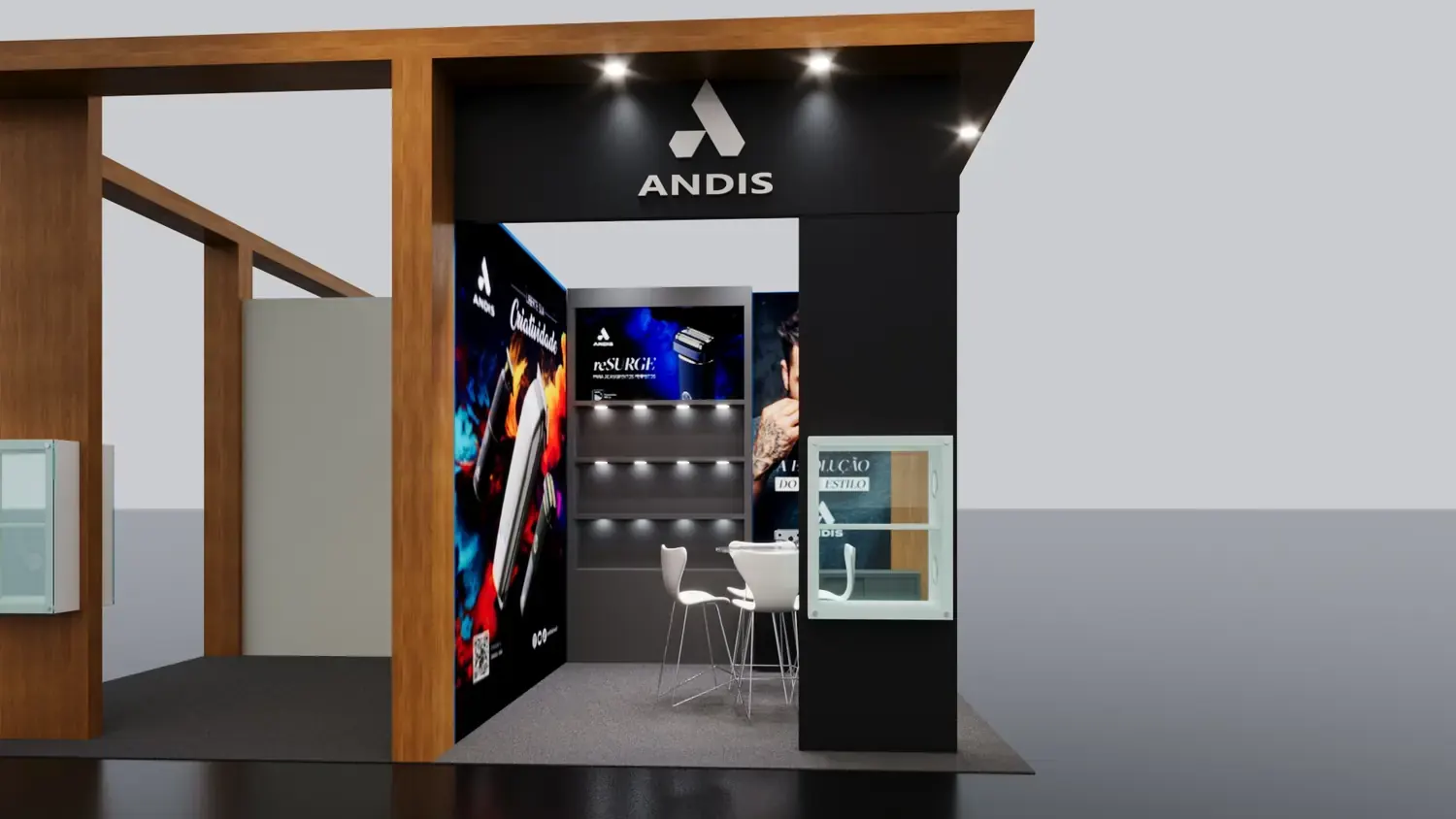 Andis: ferramentas de grooming em vitrine preta, técnica e desejável - imagem 3