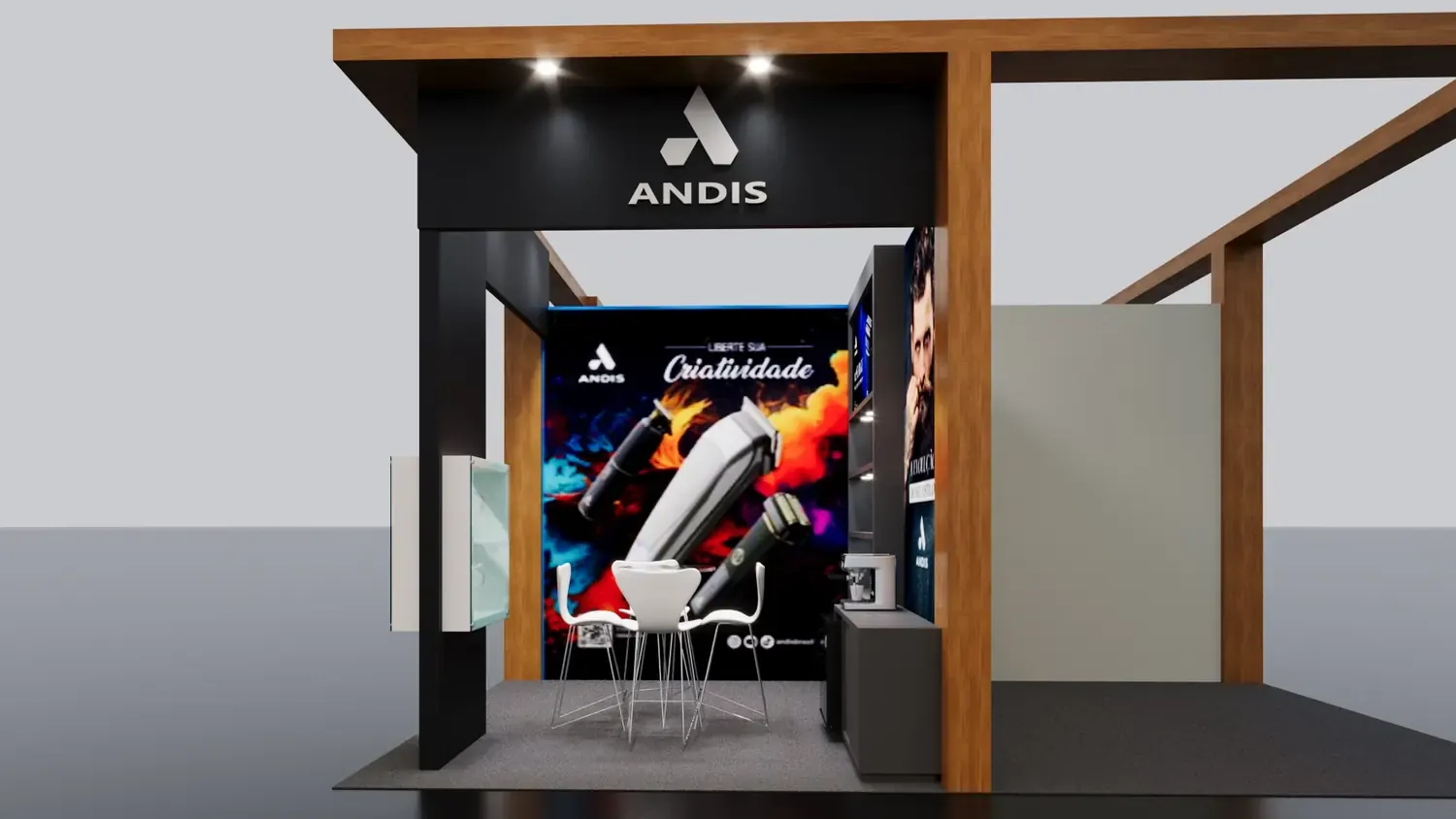 Andis: ferramentas de grooming em vitrine preta, técnica e desejável - imagem 4
