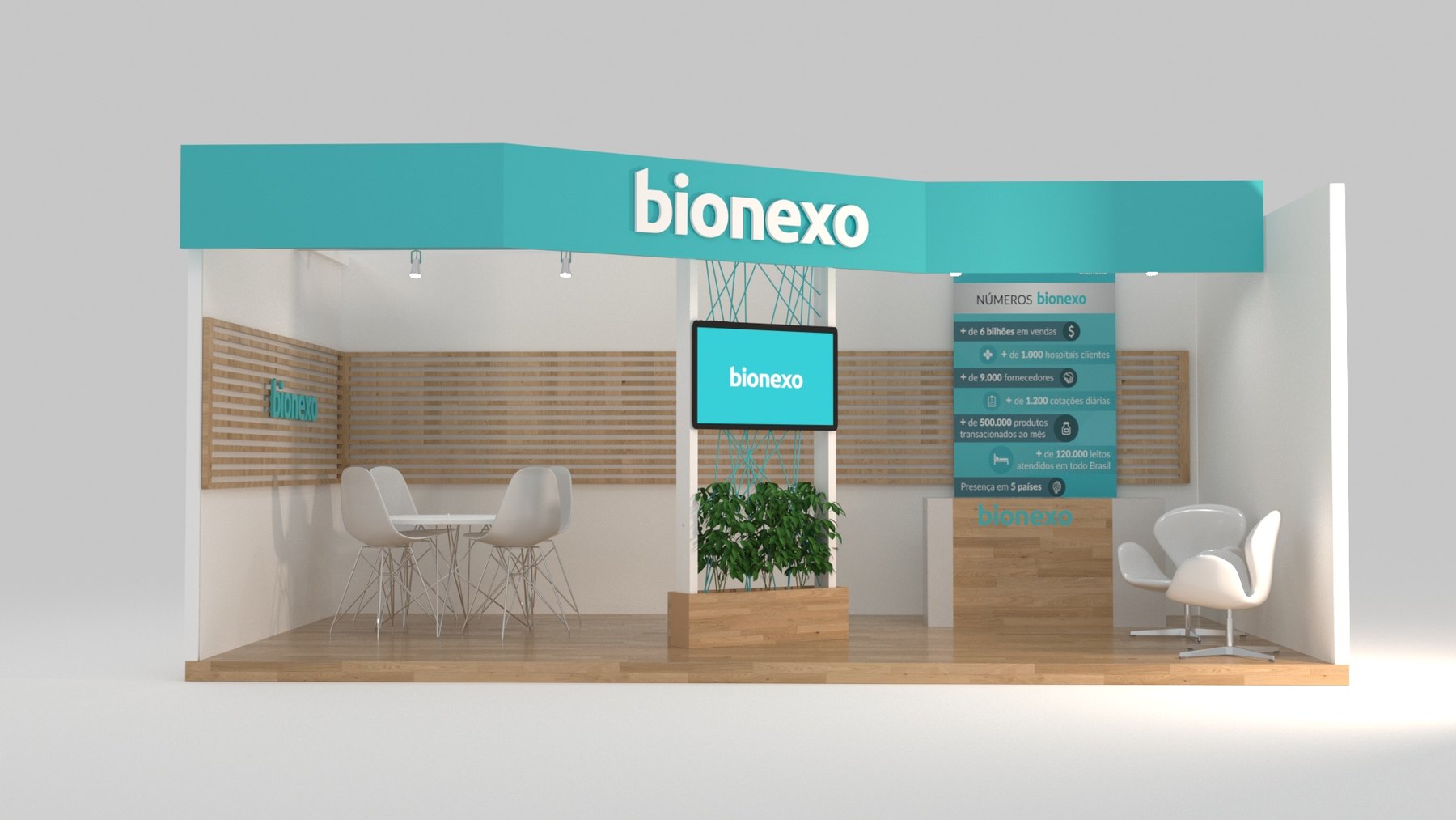 Bionexo: saúde digital com estande limpo, claro e comercial - imagem 1