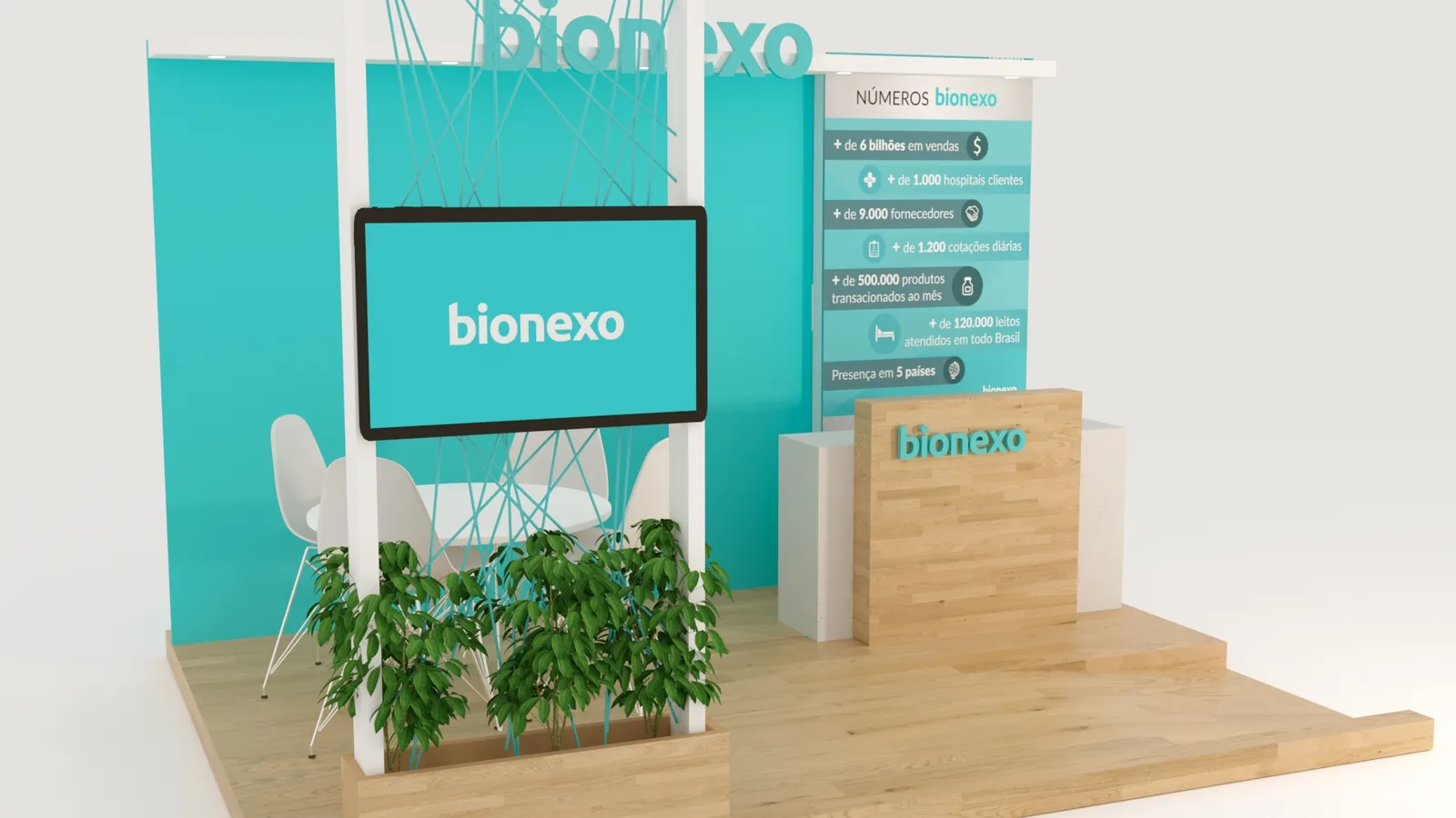Bionexo: saúde digital com estande limpo, claro e comercial - imagem 6