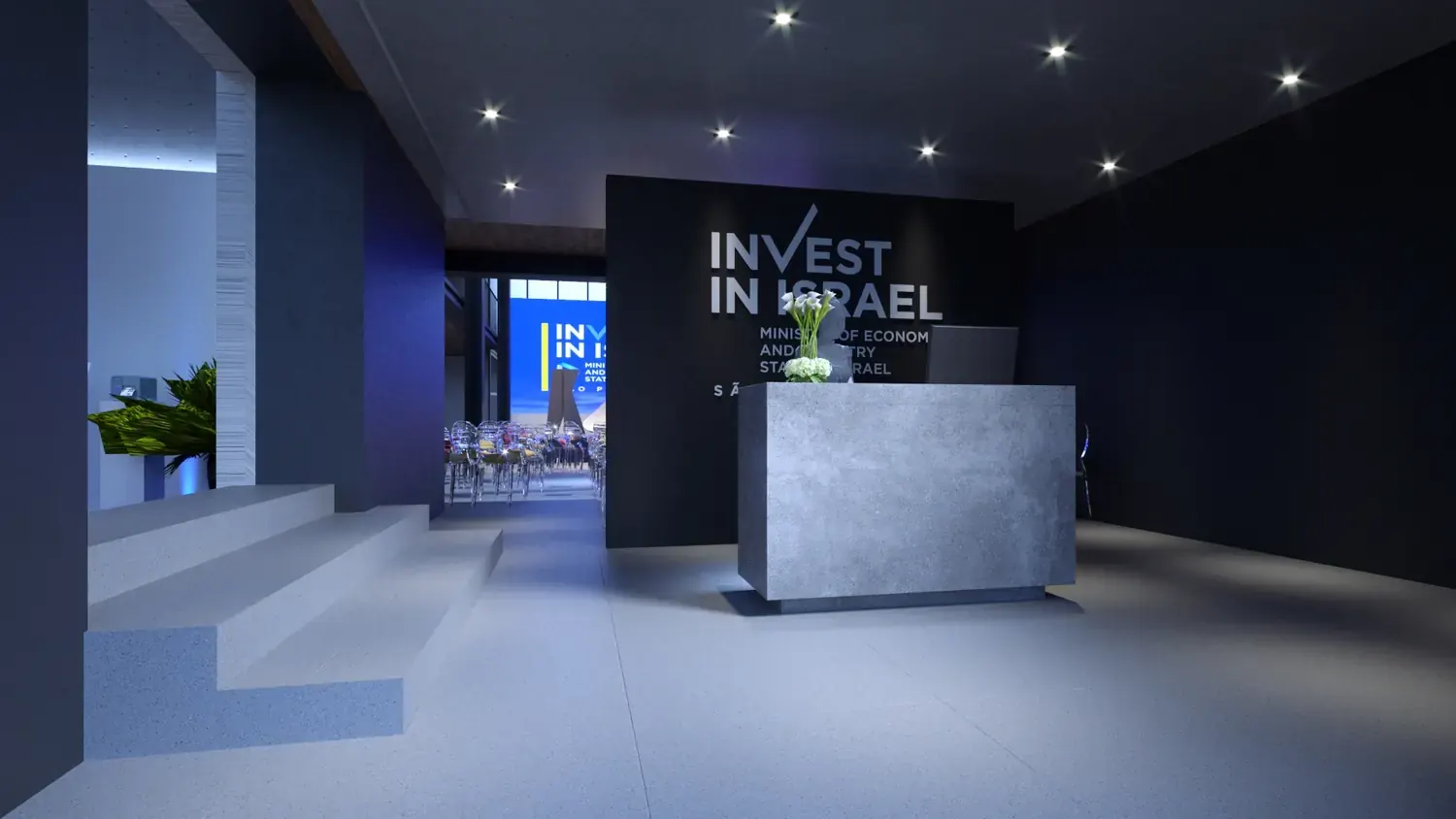Consulado de Israel: recepção institucional com luz precisa - imagem 1