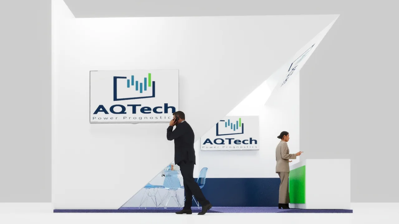 AqTech: energia limpa em azul técnico e verde vivo