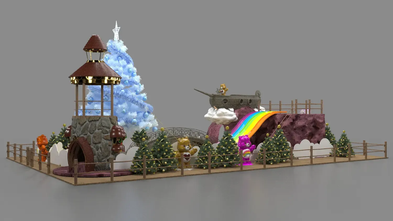 Ursinhos Carinhosos: neve, arco-íris e afeto em miniatura - imagem 2