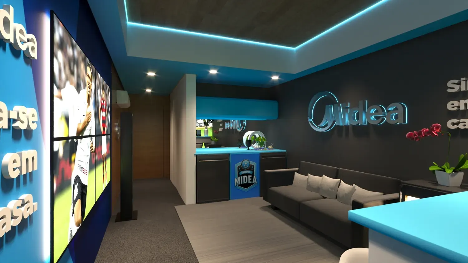 Midea: casa tecnológica em showroom de clima controlado