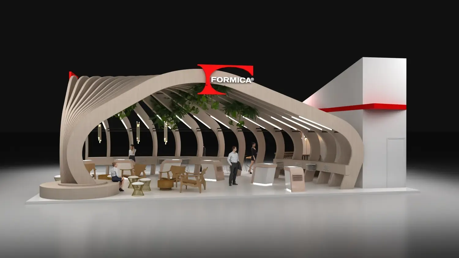 Formica na Expo Revestir: superfície, curva e textura em arquitetura de impacto - imagem 1