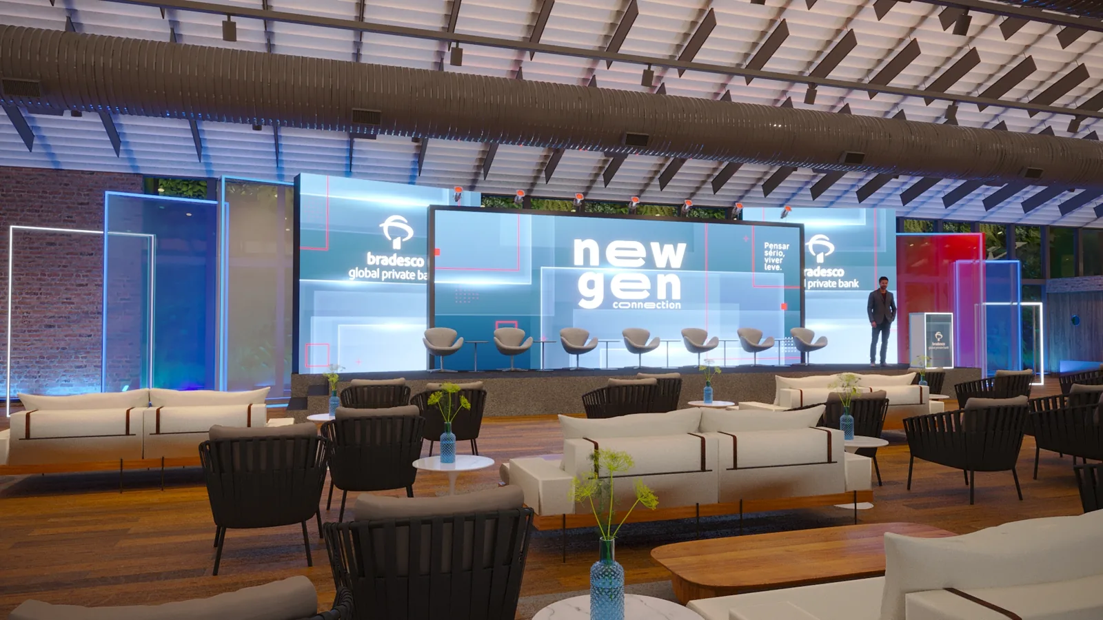 Bradesco NewGen 2025: projeto visual para transformar espaço em argumento