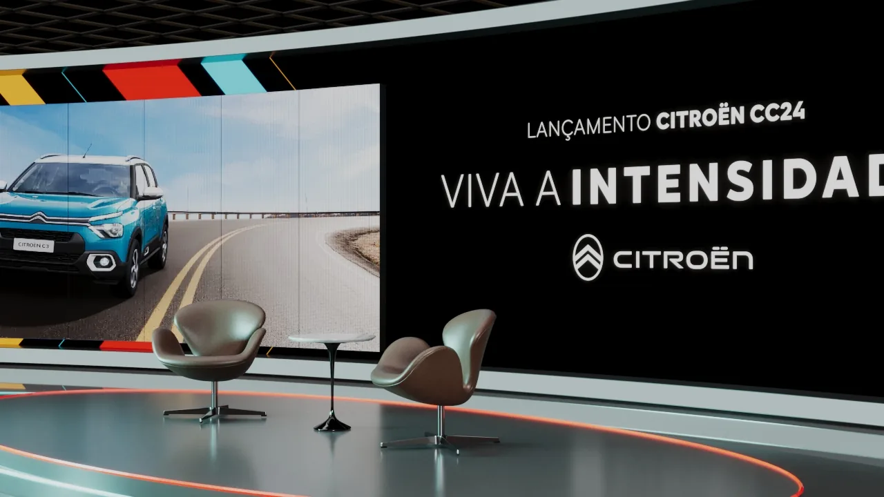 Stelantis Citroen: projeto cenográfico com presença, ritmo e clareza comercial