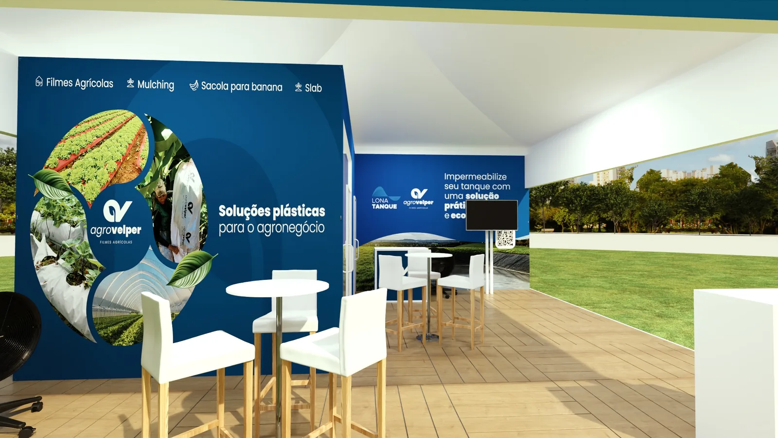 AGROVELPER: projeto cenográfico com presença, ritmo e clareza comercial - imagem 1