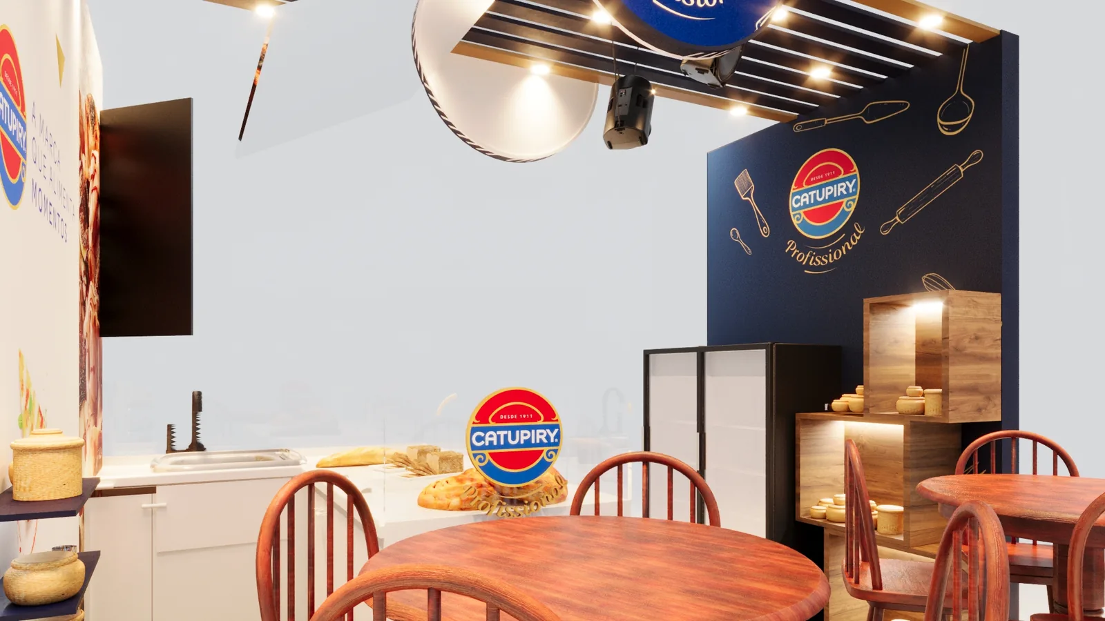 Catupiry Pizza Atacadão: experiência espacial com leitura premium e foco comercial - imagem 1