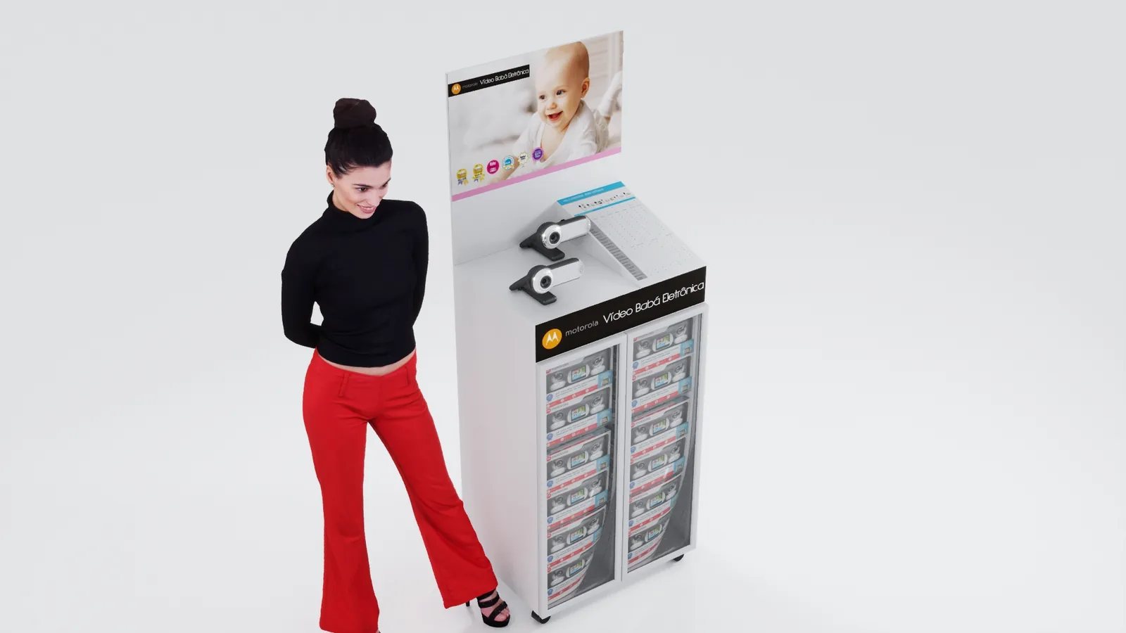 Expositor baba Motorola: presença de marca com escala, atmosfera e intenção - imagem 1